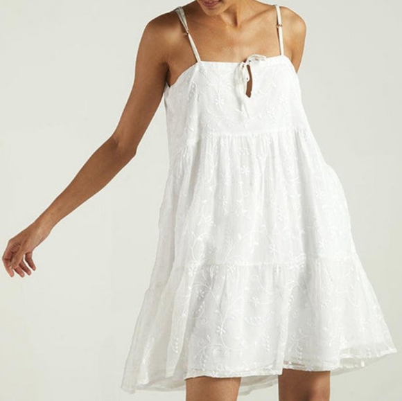 NWT Reistor A Summer Thing Mini Dress in Coconut White Women's size Small - Picture 1 of 8
